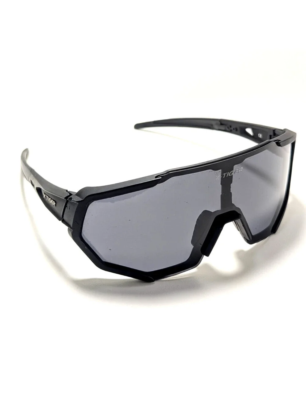 X-TIGER Casual Smoke UV Black Outdoor Wraparound Cycling Men's Sport Sunglasses